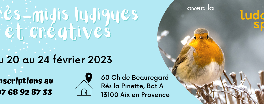 Après midis ludiques et créatives du 20 au 24 Février