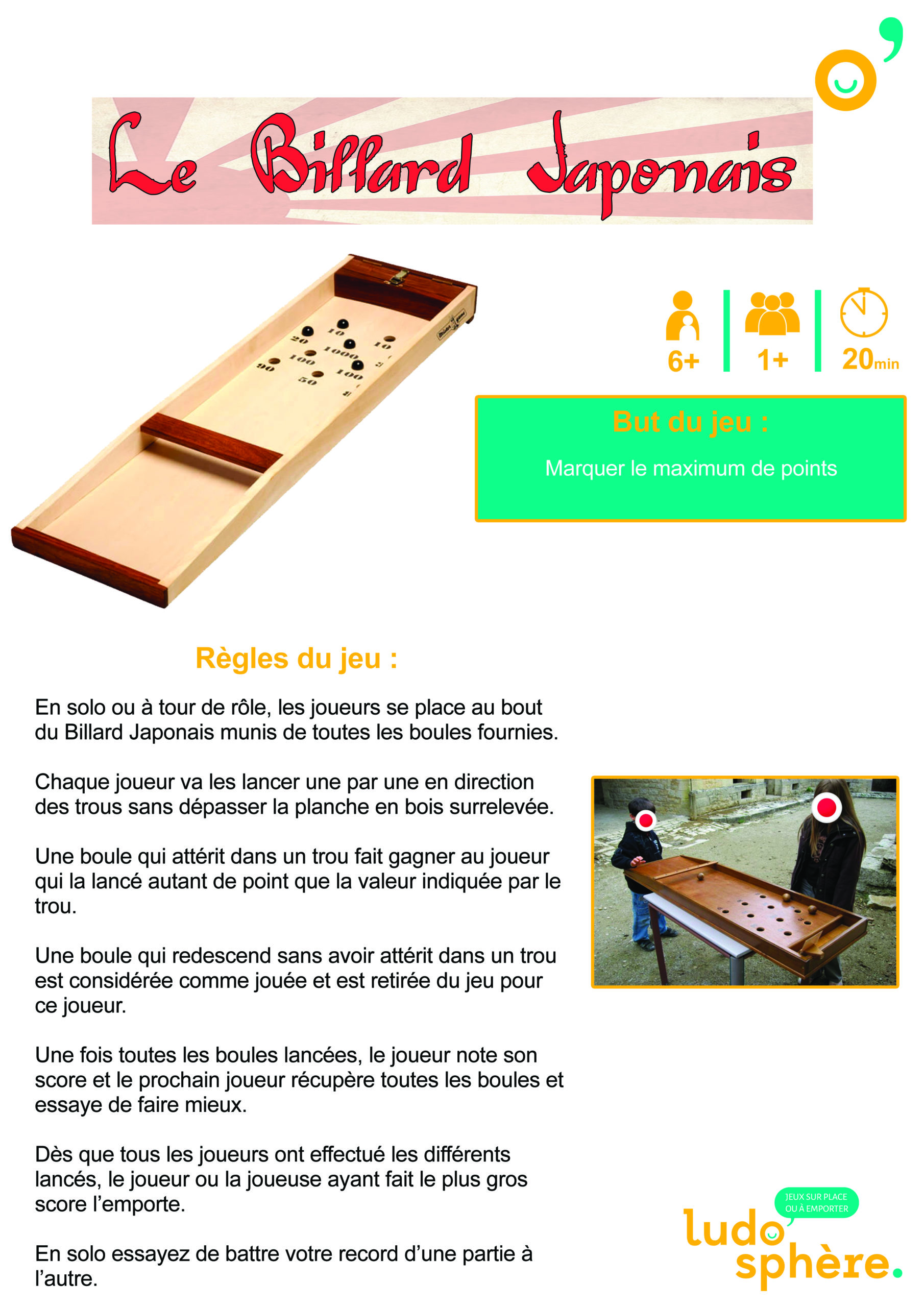 Règles du jeu Billard Japonais