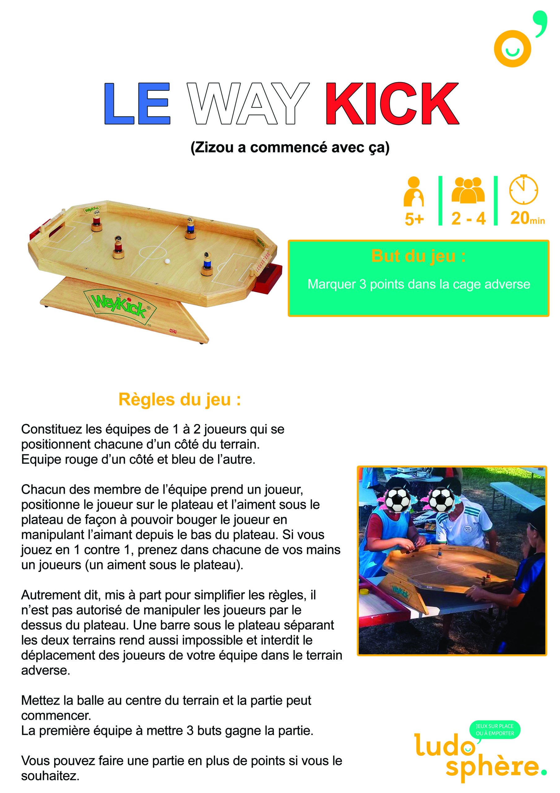 Règles du jeu Le WayKick